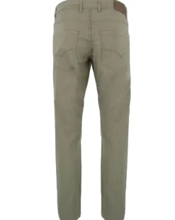 YELLOW DOG - Pantalone basic 5 tasche verde militare da uomo in cotone