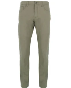 YELLOW DOG - Pantalone basic 5 tasche verde militare da uomo in cotone