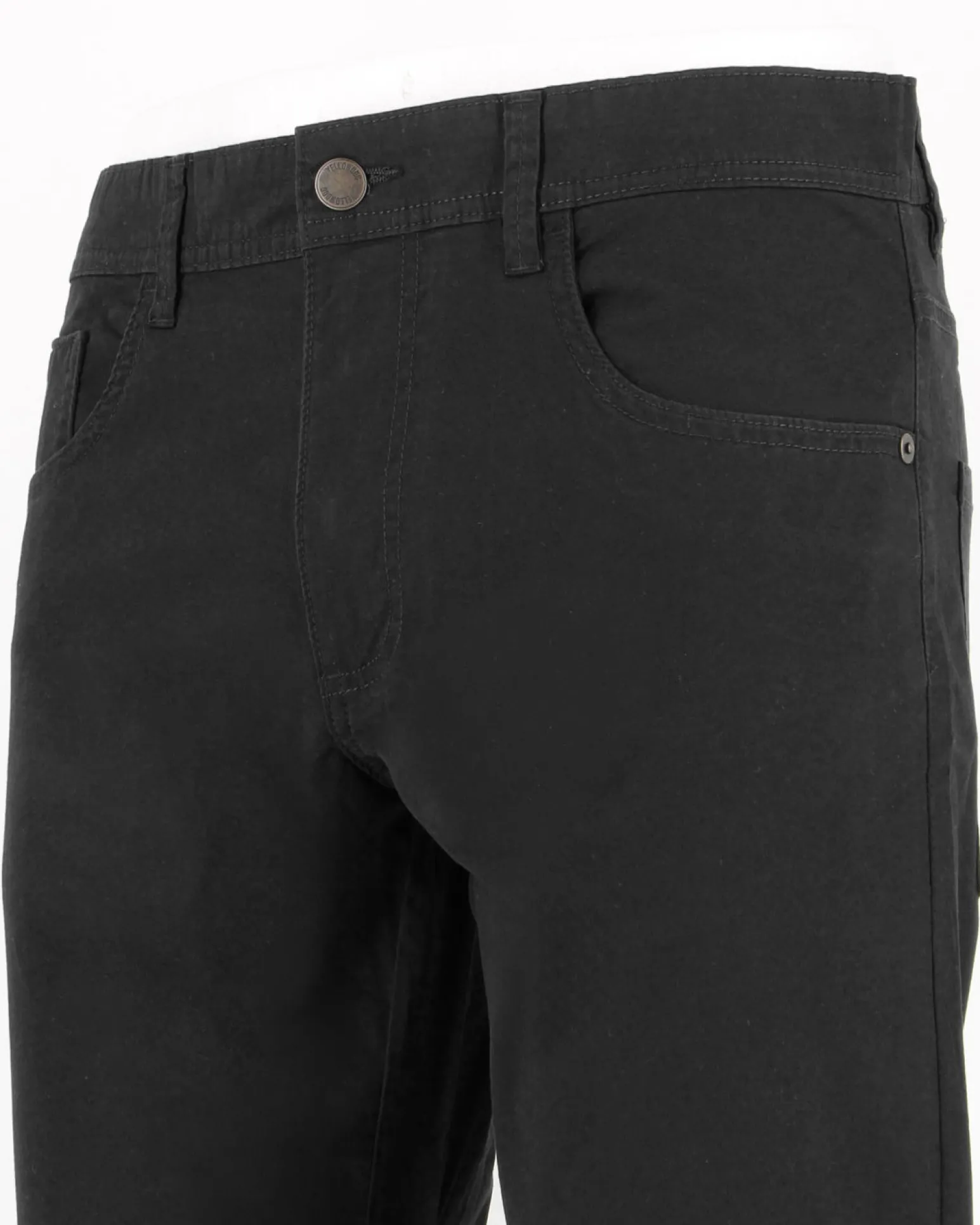 YELLOW DOG - Pantalone basic 5 tasche nero da uomo in cotone