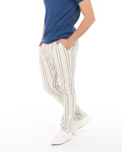 YELLOW DOG - PANTALONE CON COULISSE RIGA IN MISTO LINO