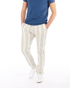 YELLOW DOG - PANTALONE CON COULISSE RIGA IN MISTO LINO