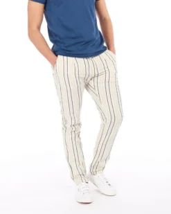 YELLOW DOG - PANTALONE CON COULISSE RIGA IN MISTO LINO