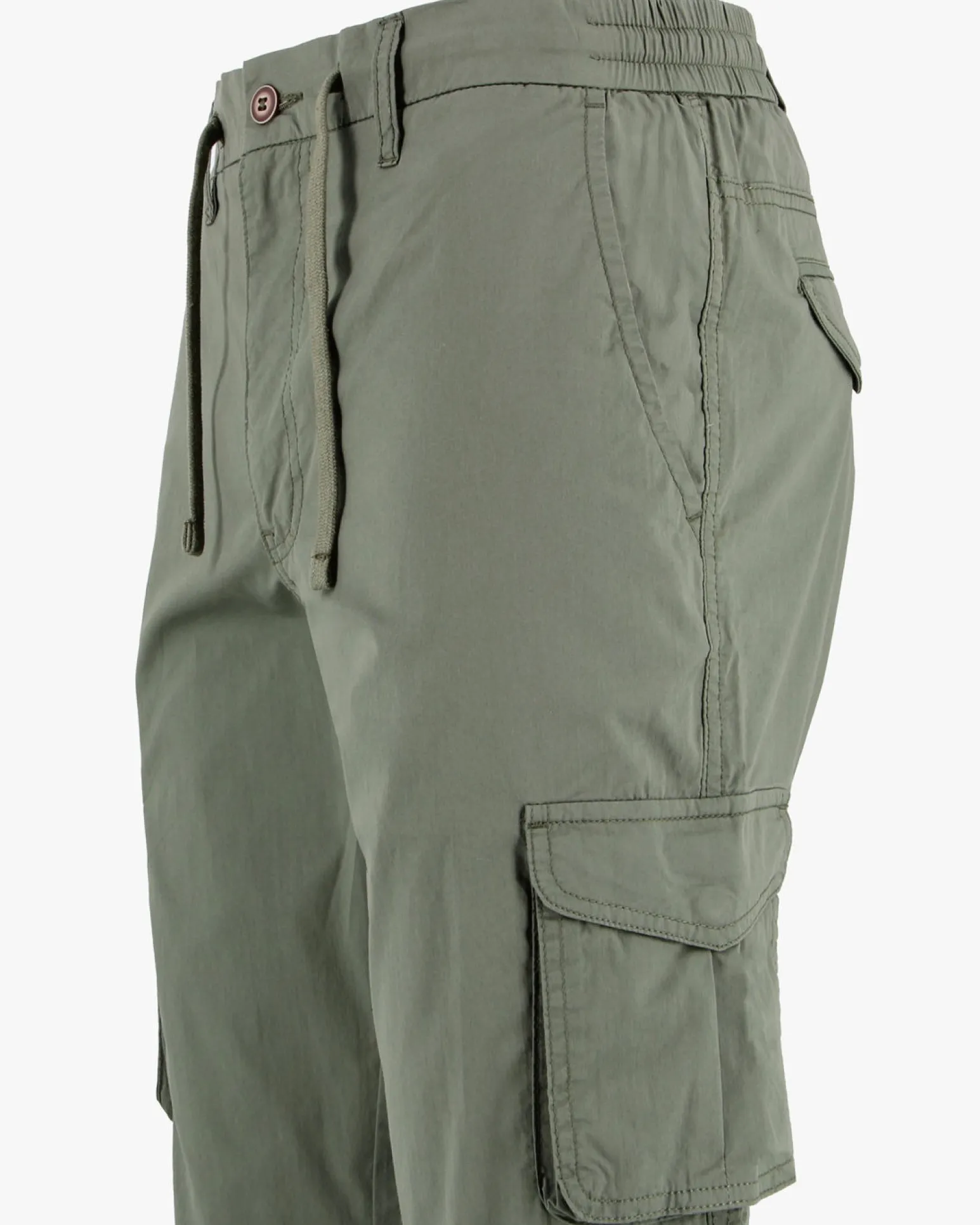 YELLOW DOG - Pantalone tasca america verde militare con coulisse