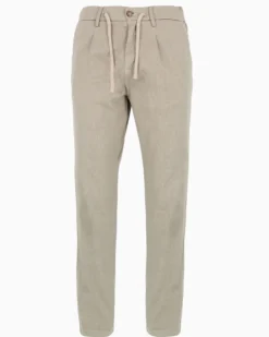 YELLOW DOG - Pantalone tasca america grigio chiaro con laccio