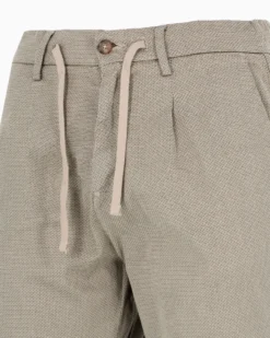 YELLOW DOG - Pantalone tasca america grigio chiaro con laccio