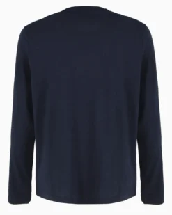 YELLOW DOG - Tshirt manica lunga basic blu da uomo