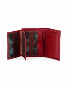 YOU YOUNG COVERI - Portafoglio rosso in VERA PELLE da donna