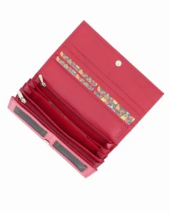 YOU YOUNG COVERI - Portafoglio rosso in VERA PELLE da donna con patta