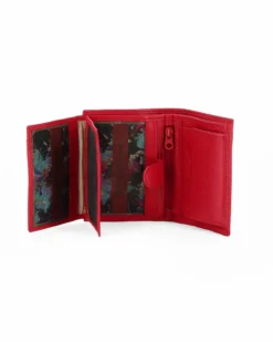 YOU YOUNG COVERI - Portafoglio rosso in VERA PELLE da donna