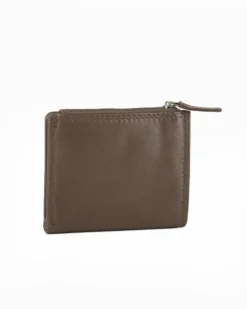 YOU YOUNG COVERI - Portafoglio taupe in VERA PELLE da donna