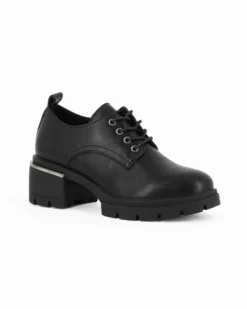 ZOE - Scarpa nera con lacci, tacco 5,5CM